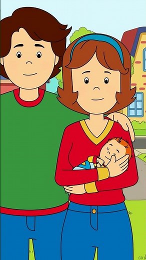 Cute Baby surprise for Caillou 🤭 #shorts