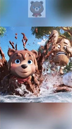 Chocolate Tsunami Disaster! 🍫🌊 Bimbim Can’t Escape the Sweet Wave!