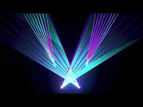 🎆 Spectacular Green Laser Show 🎆