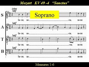 Mozart- Missa Brevis in G-major - KV 49 - 4 Sanctus - Soprano
