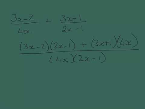 Expressing two algebraic fractions as a single fraction