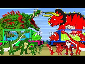 CROCODILE VS TRICERATOPS DINOSAURS, T- REX, BRONTOSAURUS: Dinosaur Puzzle In Jurassic Park