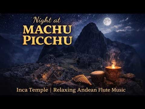 Night at Machu Picchu | Inca Temple | Relaxing Andean Flute Music