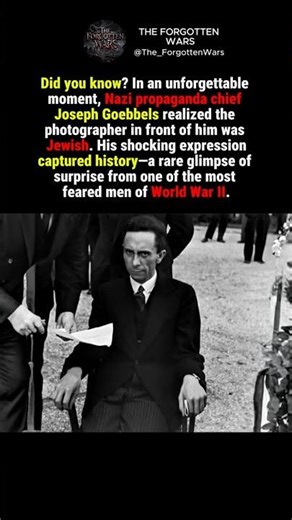 Nazi Propaganda Minister Realizes Photographer is Jewish #shorts #history #ww2