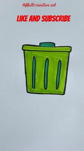 Simple and easy Trash drawing #drawing #easydrawing #easypaintingideasforkids #drawingideas #art