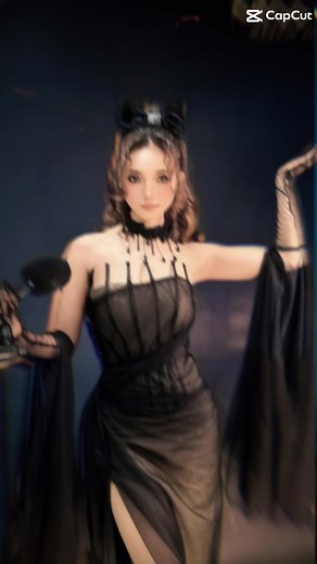 Elegant Gothic Dress Showcase in Dark Aesthetic