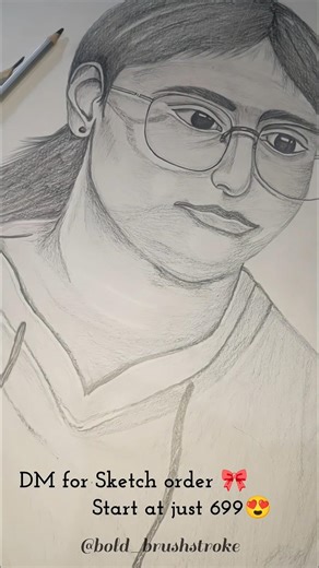 DM me for Sketch order 🎀 All details in description box ✨ #sketch #potrait #justsketchme