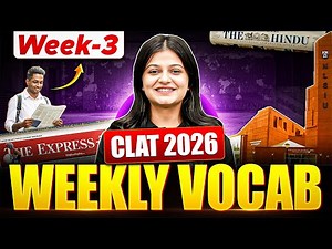 Weekly Vocabulary for CLAT 2026 | Week-3 | Must-Know Words for CLAT Exam