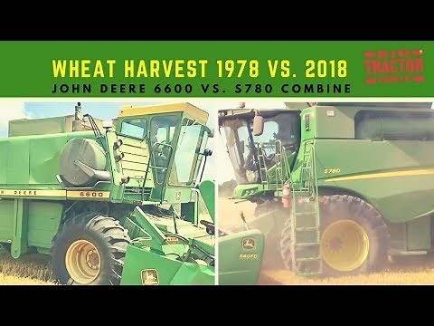 Wheat Harvest 2018: John Deere S780 & John Deere 6600 Combines