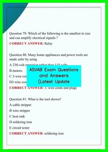 ASVAB Exam Questions and Answers Latest Update video