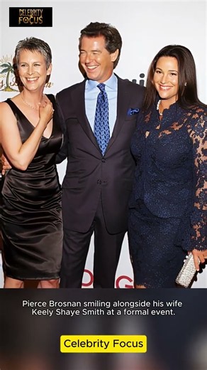 Pierce Brosnan Poses With Keely Shaye Smith & Friend Red Carpet Moments #shorts #celebrity