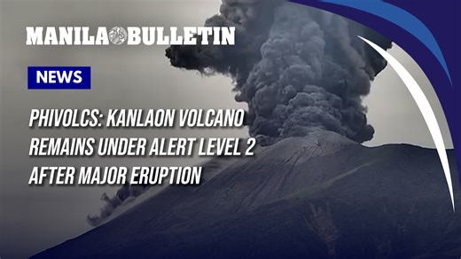 WATCH: The Philippine Institute of Volcanology and Seismology (Phivolcs) said Kanlaon Volcano remains under Alert Level 2 following a “moderately explosive eruption” on Thursday afternoon, Feb. 19, adding that current monitoring data do not indicate the need to raise the alert status. | MANILA BULLETIN