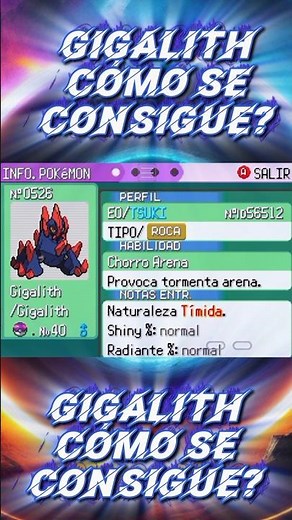 GIGALITH Cómo Se Consigue? Roggenrola y Boldore Cómo Evolucionan? Pokémon QUETZAL Actualización 8.2
