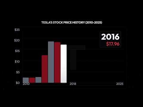 Tesla's Stock Price History: An Epic Bar Chart Race (2010-2025)
