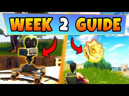 Fortnite WEEK 2 CHALLENGES GUIDE! – FILM CAMERA Locations, Treasure map (Battle Royale Season 4)