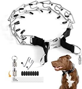 Large Dog Collar Quick Release, Adgoaler Dog Training Collar with Metal Buckle and One Extra Link for Large Dogs