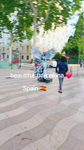 Exploring the Majestic Angel Statue in Beautiful Barcelona
