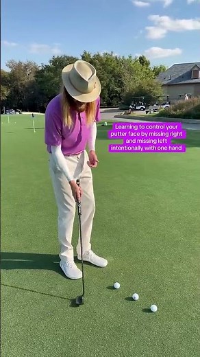 Learning to control your putter face by missing left and right intentionally #putt #putting