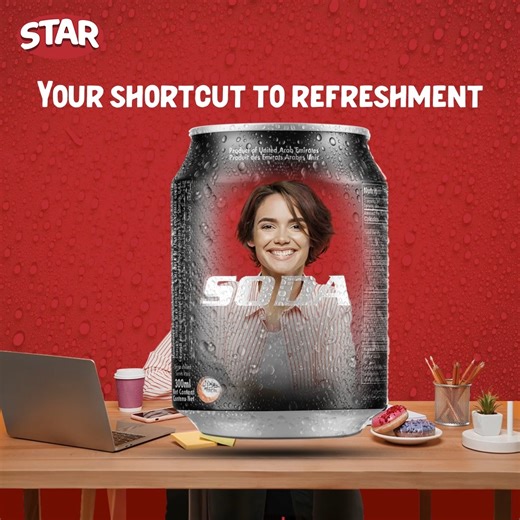 Crack open a can of STAR Soda - the ultimate shortcut to instant refreshment. Available at retailers near you. #STARDrinks #STARSoda #OwnYourMix #STARBeverages ما عليك سوى فتح علبة ستار صودا، أسرع طريقة لتجربة شعور الانتعاش الفوري. متوفرة لدى منافذ التجزئة القريبة. #ستار_درينكز #ستار_صودا #ميكس_على_كيفك #ستار_بفريدجز | Star Beverage | Facebook