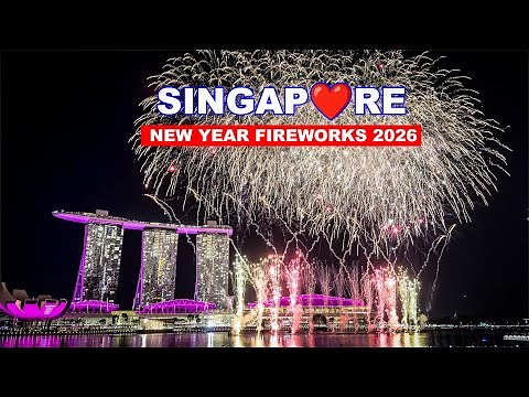 4K HDR - Singapore New Year Fireworks 2026 | Singapore Insane New Year Fireworks🇸🇬🎆🎉