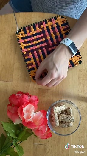 Just making potholders over here! What you up to? #potholder #artsandcrafts #weaving