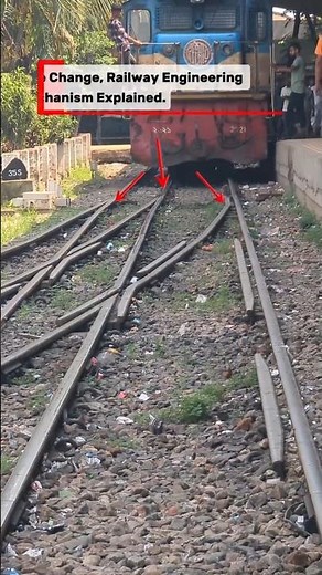How Trains Change Tracks | Railway Switch Mechanism Explained.#Wheels #train #crossing #shorts