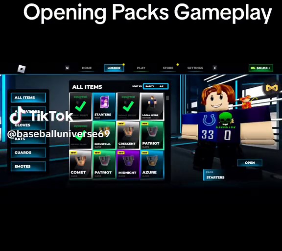 Opening Packs Gameplay In Baseball Universe #roblox #baseball #robloxgames #viral #trending