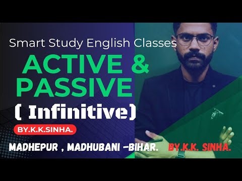 Active & Passive| Grammar - Infinitive | English Classes for BSEB | By.K.K.Sinha.