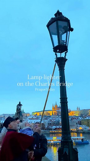 49K views · 6.1K reactions | Lamplighter on the Charles Bridge in...