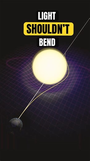 Light Shouldn’t Bend… But It Does #physics #einstein #spacetime