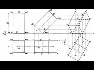 Square prism of Normal type problem/VTU-Engineering Visualization/Engineering Graphics/CAED