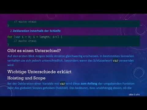 Verstehen des Unterschieds zwischen var und let bei der Deklaration von Schleifenindizes in JavaScr