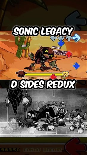 FNF MIGHTY IN SONIC LEGACY VS D-SIDES REDUX SONG WITH LYRICS #fnf #fnfmod #sonicexe #shorts