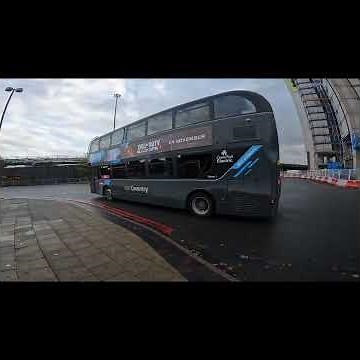Coventry's Pool Meadow bus station, with National Express Coventry dominating.