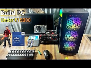₹15000 best gaming PC i7 with 4gb graphics card 16gb ram | PC build setup guide free fire & gamplay
