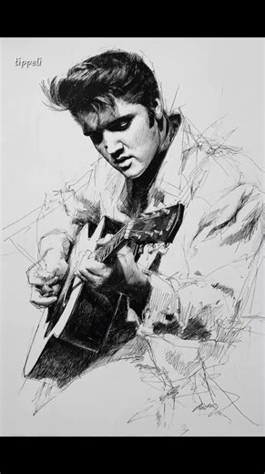 Elvis: Sketch Art Inspired by Midjourney