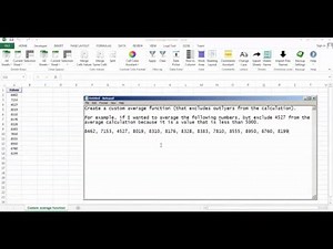 Excel Custom average function - VBA