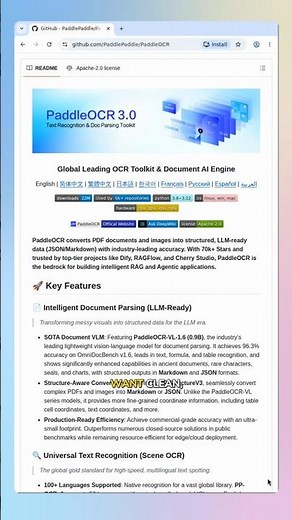 PaddleOCR — Convert PDFs to Markdown & JSON Fast