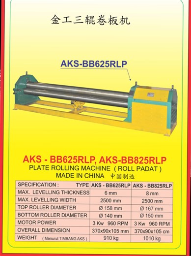 Butuh mesin roll plat padat berkualitas? Ini solusinya! AKS-BB825RLP Tenaga besar untuk plat padat ⚙️ Kuat, stabil, dan tahan kerja berat 💥 Jangan lupa klik bio kami! 😉😉 AKS IMPORTIR & SHOWROOM Aneka Mesin Industri, UMKM & Alat Berat Pusat Partai Grosir & Gallery Sparepart Sales • Konsultan • Service ✨ Dipercaya sejak 1963 ✨ 📍 AKS Jakarta | AKS Surabaya | AKS Medan 🔹 SALES 01 Perkayuan • Pertanian • Food ☎️ OB77 7SSS GOGO OB77 7SS6 GOGO OB77 7332 GOGO 🔹 SALES 02 Logam • Pon • Perbengkelan 