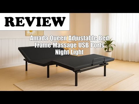 Amada Queen Adjustable Bed Frame Review: Massage, USB Ports, LED Light - 2025