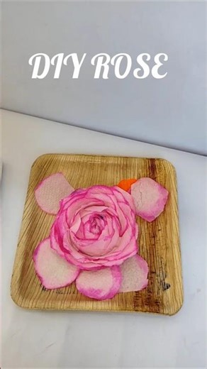 Easy Tissue Paper Rose 🌹#shorts