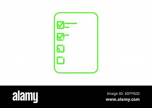 check list icon. vector illustration of green color.
