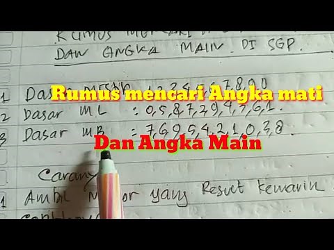 Rumus Mencari angka mati dan angka main Togel