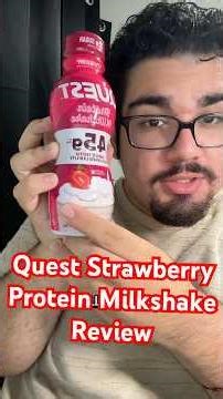 Quest Strawberry Protein Milkshake Review! #foryou #foodreview #food #fyp