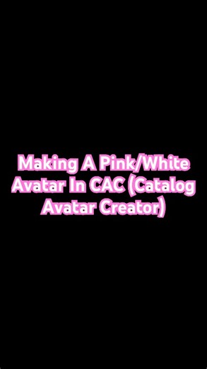 Making A Pink/White Avatar! You Like It? #roblox
