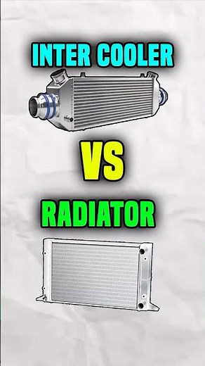 Intercooler vs Radiator Which Does What #carparts #engine #shorts