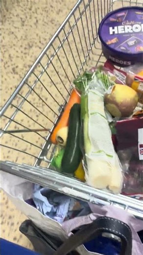 Shopping in a mini skirt.