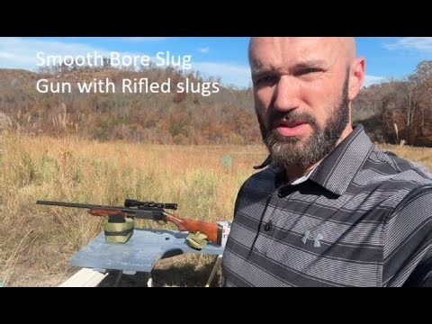 Smooth Bore Slug Gun test! Remington 870 magnum 20 gauge imporved cylinder extended choke and saddle