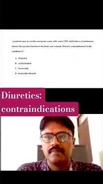 diuretics and their contraindications #pharmacology #fmge #neetpg #mannitol #pulmonaryedema