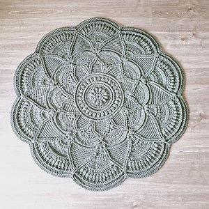 CROCHET PATTERN - Crochet Floor Rug Pattern, Flower Rug Tutorial, Floor Rug Design, Boho Pattern, Farmhouse Home Decor, Crochet Carpet - Etsy